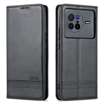 Vivo X80 Leather Wallet Case with Card Holder & Magnetic Closure