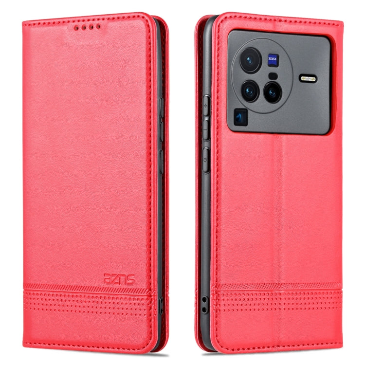 Vivo X80 Pro Leather Wallet Case with Card Holder & Magnetic Closure