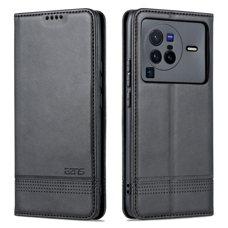 Vivo X80 Pro Leather Wallet Case with Card Holder & Magnetic Closure