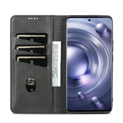 Vivo X80 Pro Leather Wallet Case with Card Holder & Magnetic Closure