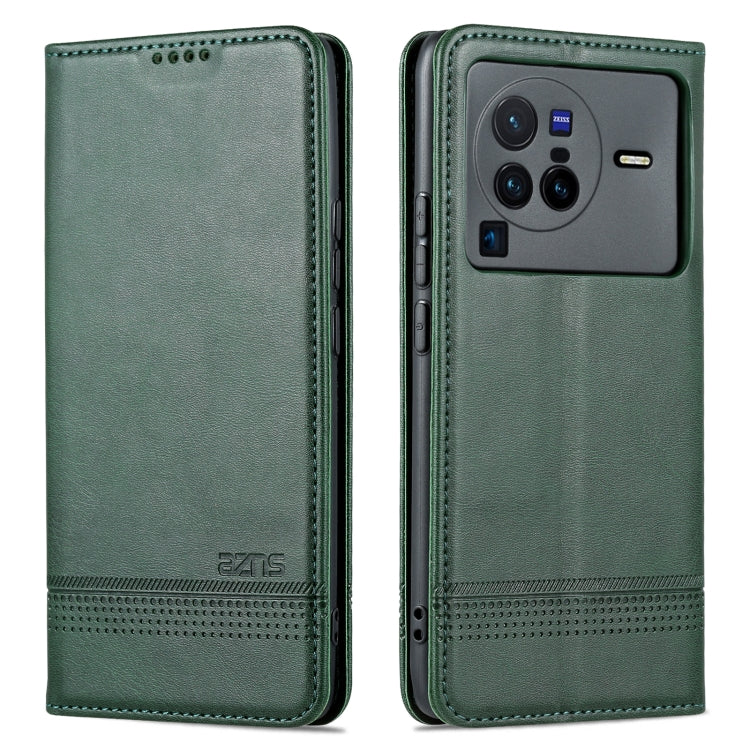 Vivo X80 Pro Leather Wallet Case with Card Holder & Magnetic Closure