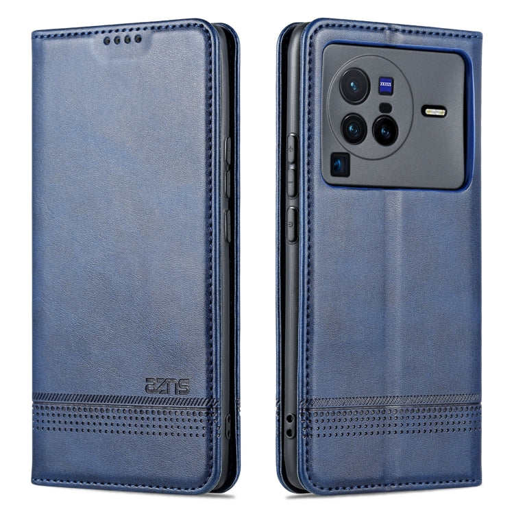 Vivo X80 Pro Leather Wallet Case with Card Holder & Magnetic Closure