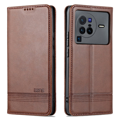 Vivo X80 Pro Leather Wallet Case with Card Holder & Magnetic Closure