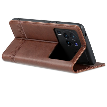 Vivo X80 Pro Leather Wallet Case with Card Holder & Magnetic Closure