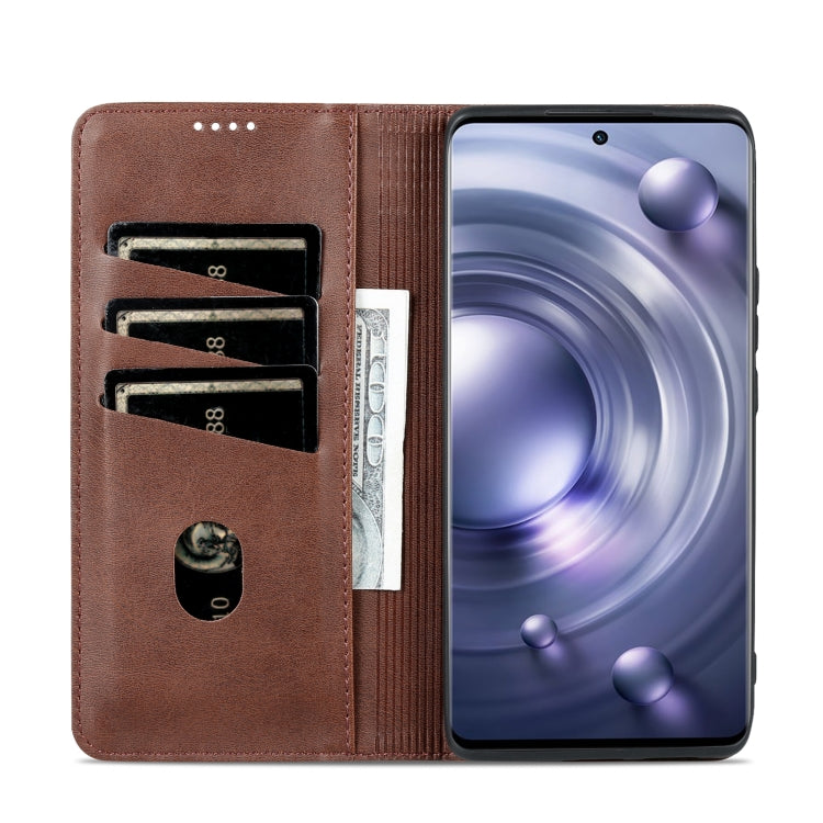 Vivo X80 Pro Leather Wallet Case with Card Holder & Magnetic Closure