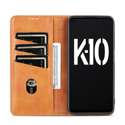 OPPO K10 5G China Leather Wallet Case with Card Holder & Magnetic Closure