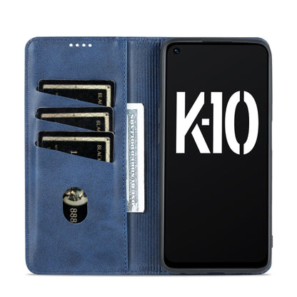 OPPO K10 5G China Leather Wallet Case with Card Holder & Magnetic Closure