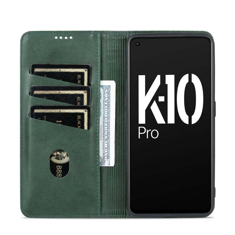 OPPO K10 Pro Leather Wallet Case with Card Holder & Magnetic Closure