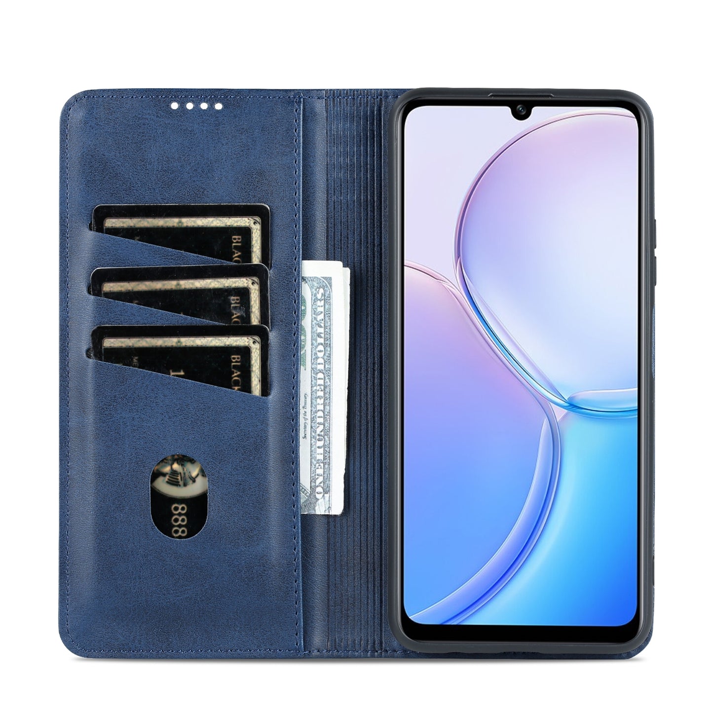 Huawei Maimang 11 Leather Wallet Case with Card Holder & Magnetic Closure