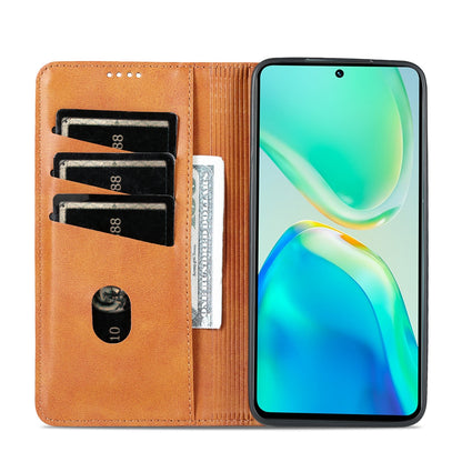 Vivo S15 Leather Wallet Case with Card Holder & Magnetic Closure