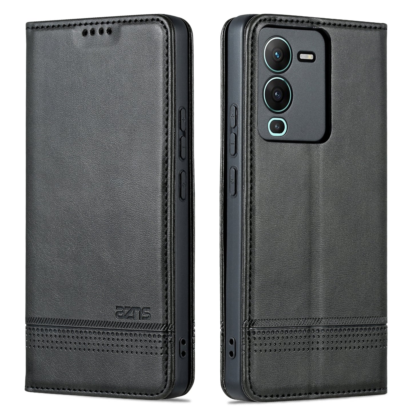 Vivo S15 Leather Wallet Case with Card Holder & Magnetic Closure