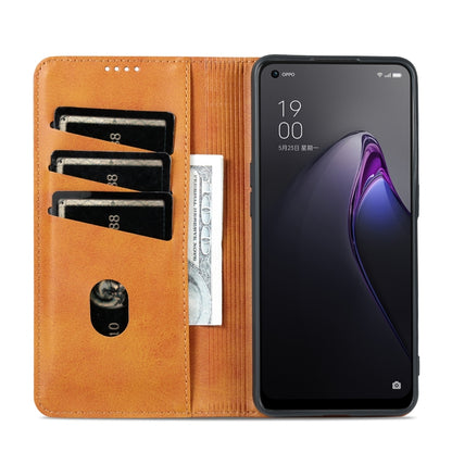 OPPO Reno8 Leather Wallet Case with Card Holder & Magnetic Closure