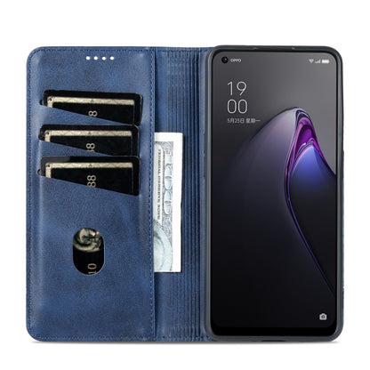 OPPO Reno8 Leather Wallet Case with Card Holder & Magnetic Closure