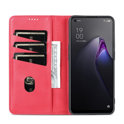 OPPO Reno8 Leather Wallet Case with Card Holder & Magnetic Closure