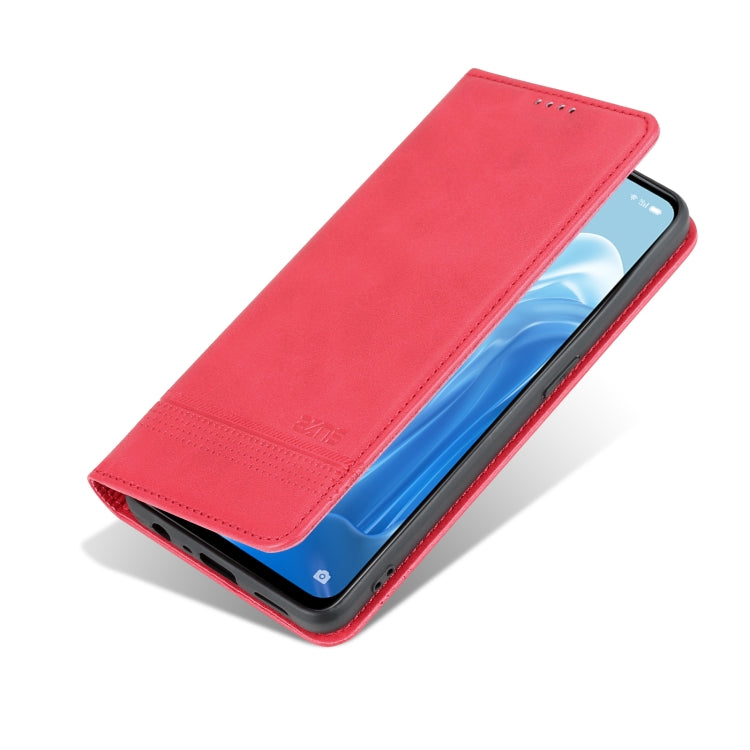 OPPO Reno8 Lite Leather Wallet Case with Card Holder & Magnetic Closure