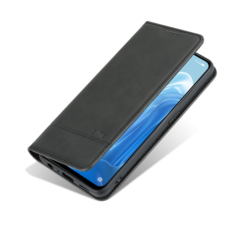 OPPO Reno8 Lite Leather Wallet Case with Card Holder & Magnetic Closure