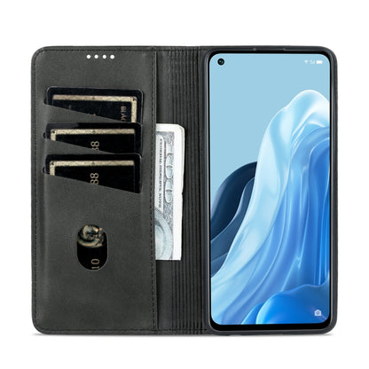 OPPO Reno8 Lite Leather Wallet Case with Card Holder & Magnetic Closure