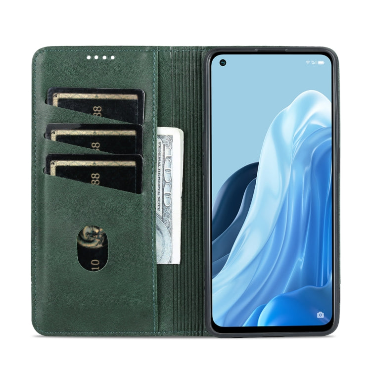 OPPO Reno8 Lite Leather Wallet Case with Card Holder & Magnetic Closure