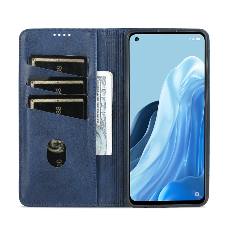 OPPO Reno8 Lite Leather Wallet Case with Card Holder & Magnetic Closure