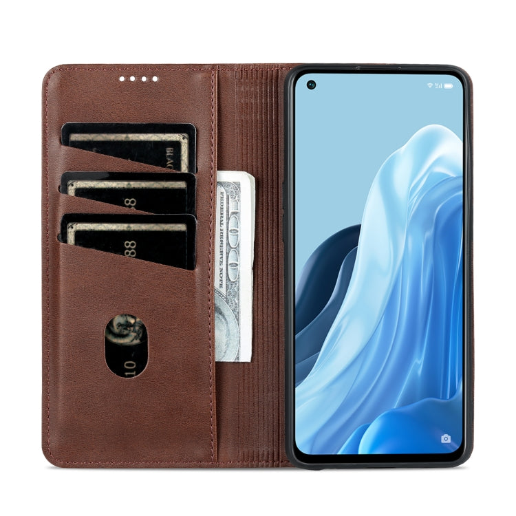 OPPO Reno8 Lite Leather Wallet Case with Card Holder & Magnetic Closure