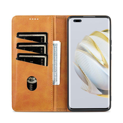 Huawei Nova 10 Leather Wallet Case with Card Holder & Magnetic Closure