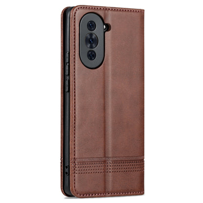 Huawei Nova 10 Leather Wallet Case with Card Holder & Magnetic Closure