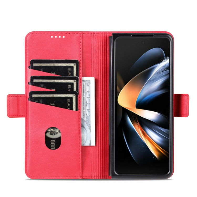 Samsung Galaxy Z Fold4 Leather Wallet Case with Card Holder & Magnetic Closure