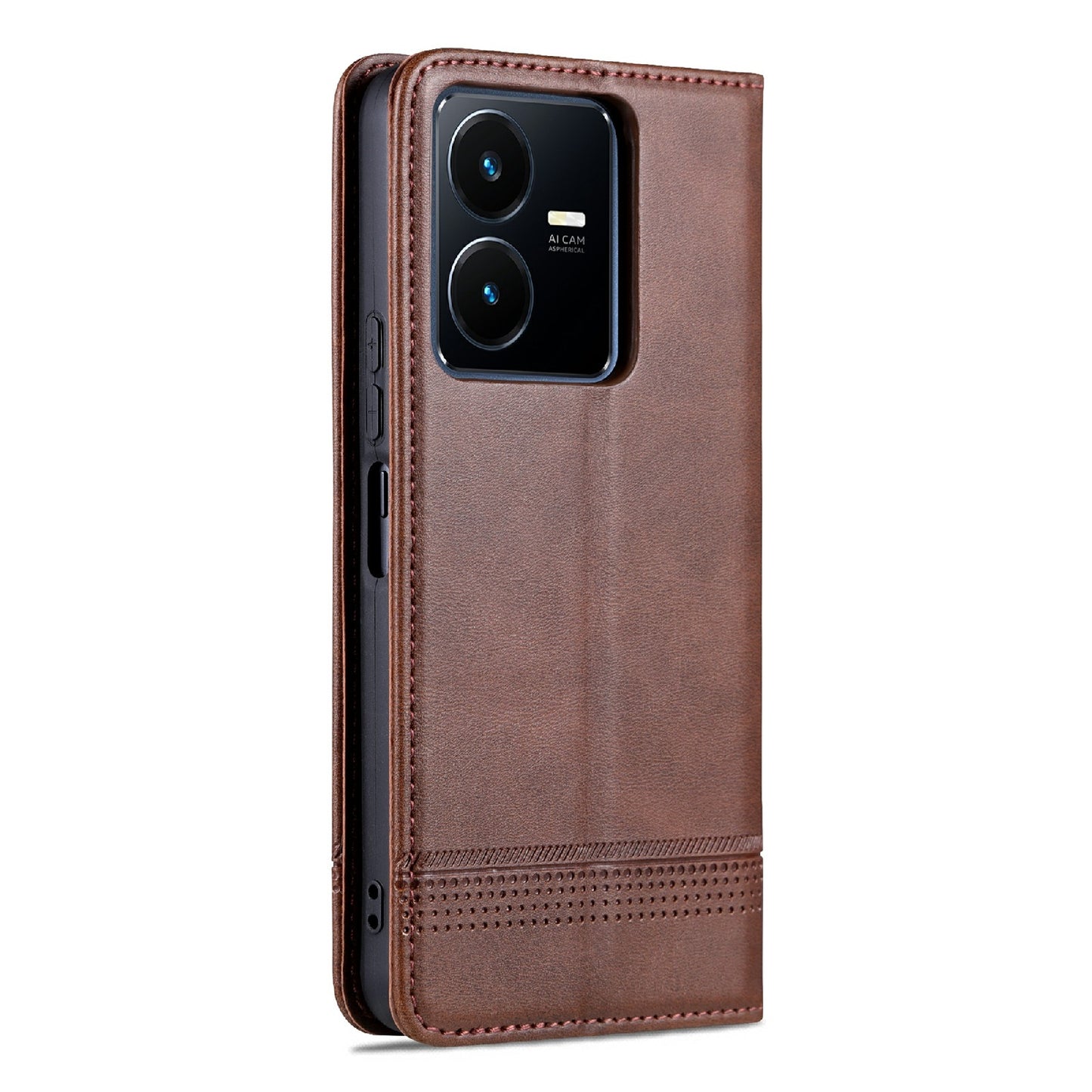 Vivo Y22/Y22s/Y35 4G Leather Wallet Case with Card Holder & Magnetic Closure