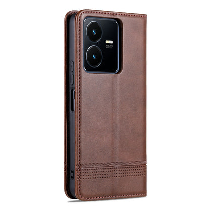 Vivo Y22/Y22s/Y35 4G Leather Wallet Case with Card Holder & Magnetic Closure