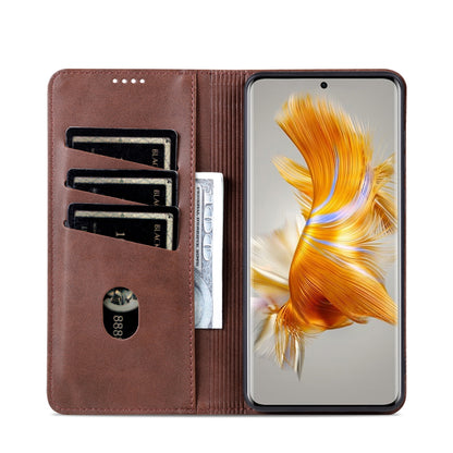 Huawei Mate 50/Mate 50E Leather Wallet Case with Card Holder & Magnetic Closure