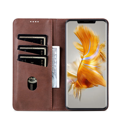 Huawei Mate 50 Pro Leather Wallet Case with Card Holder & Magnetic Closure