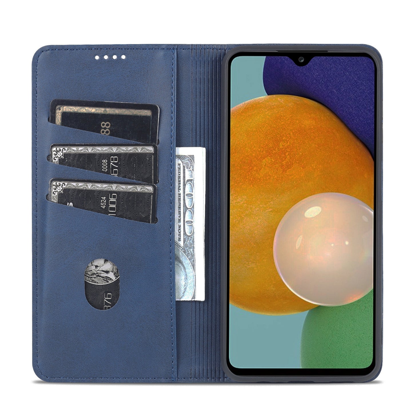 Samsung Galaxy A14 5G Leather Wallet Case with Card Holder & Magnetic Closure