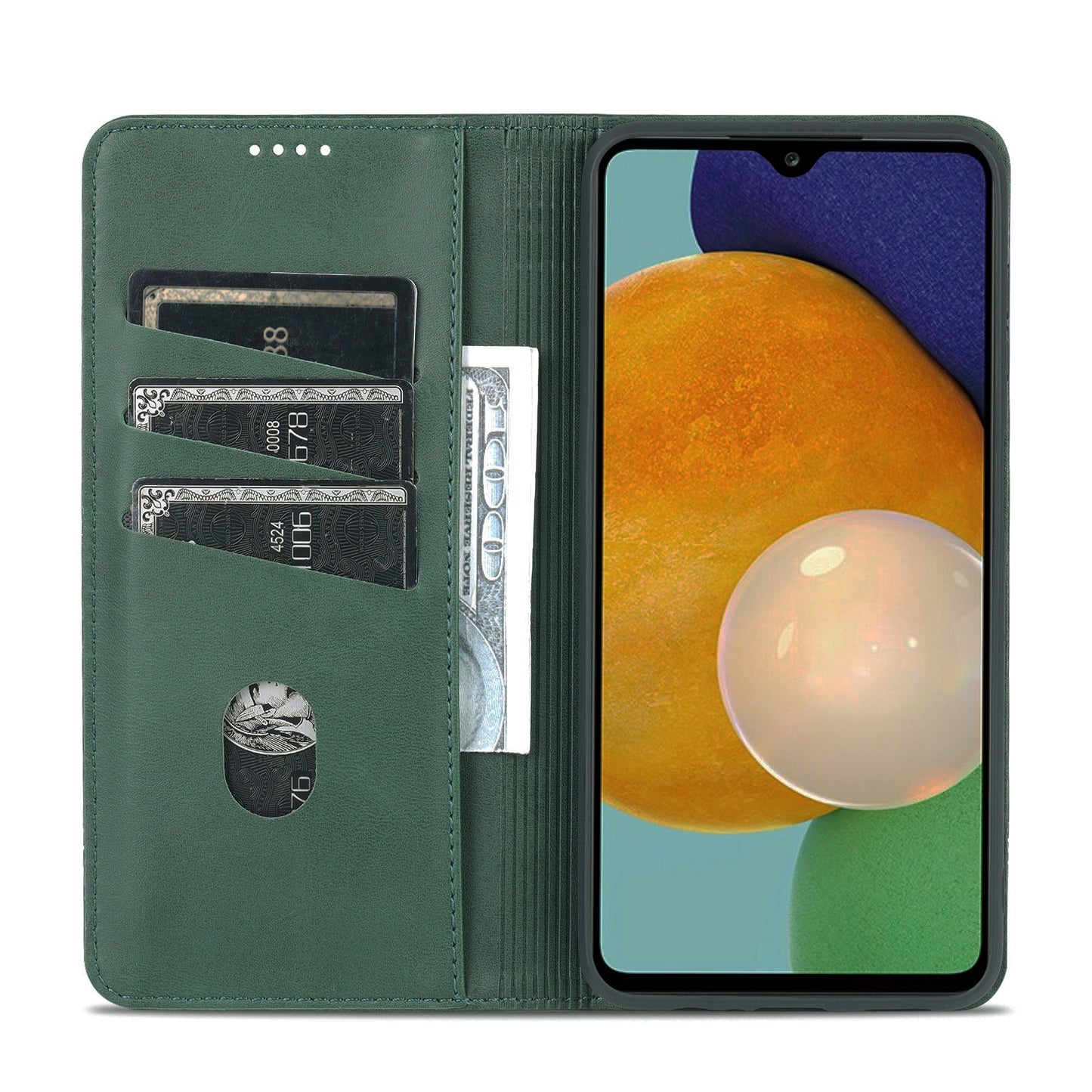 Samsung Galaxy A14 5G Leather Wallet Case with Card Holder & Magnetic Closure