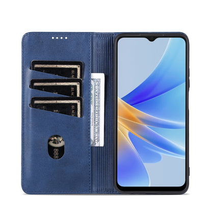 OPPO A17 Leather Wallet Case with Card Holder & Magnetic Closure