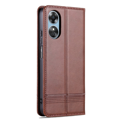 OPPO A17 Leather Wallet Case with Card Holder & Magnetic Closure