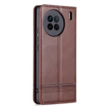 Vivo X90 Leather Wallet Case with Card Holder & Magnetic Closure