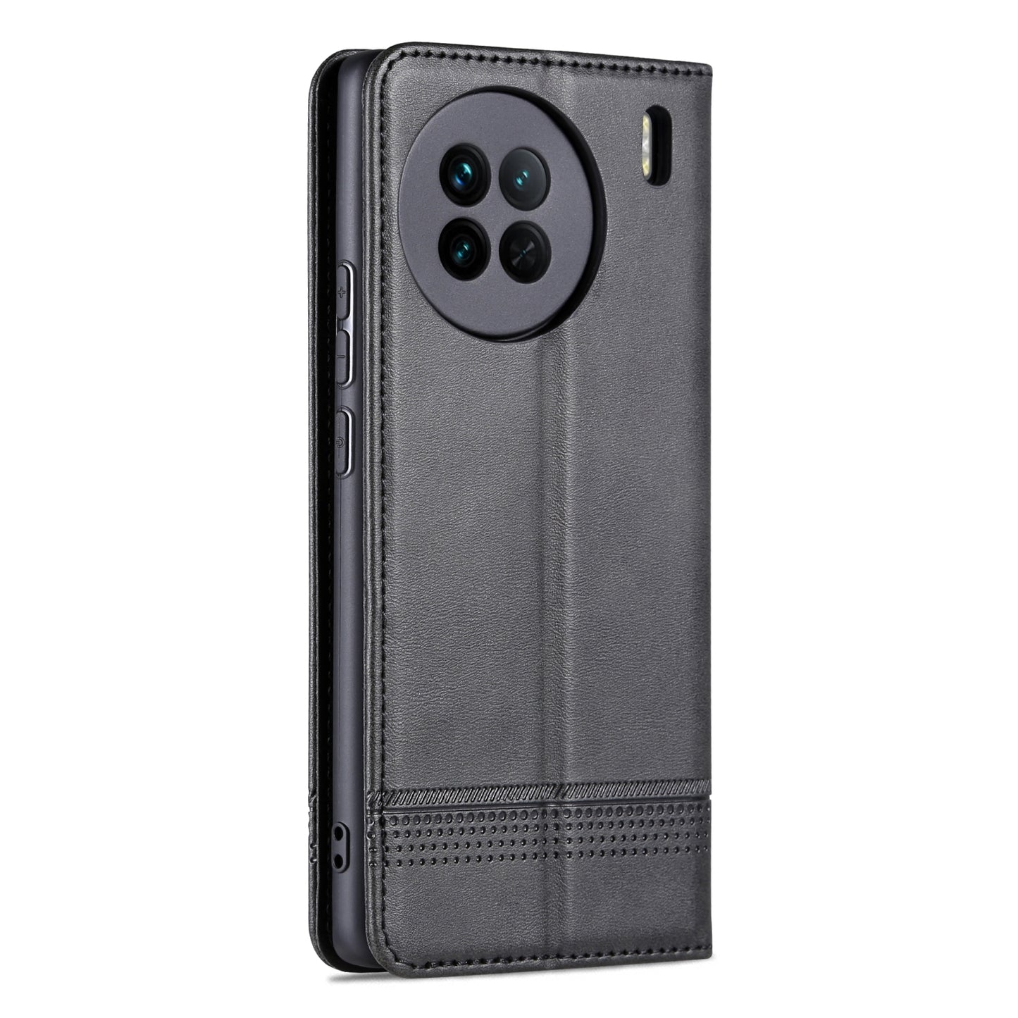 Vivo X90 Pro Leather Wallet Case with Card Holder & Magnetic Closure