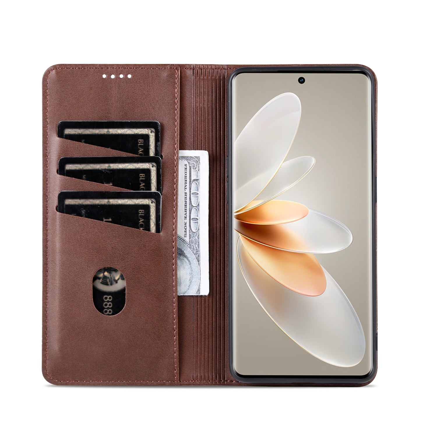 Vivo S16/S16 Pro Leather Wallet Case with Card Holder & Magnetic Closure