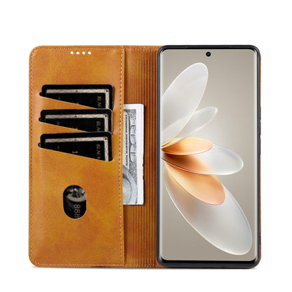 Vivo S16/S16 Pro Leather Wallet Case with Card Holder & Magnetic Closure