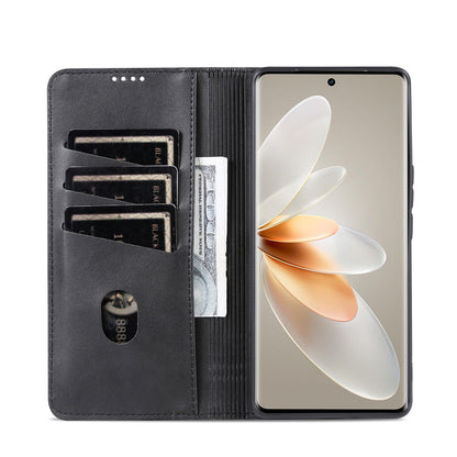 Vivo S16/S16 Pro Leather Wallet Case with Card Holder & Magnetic Closure