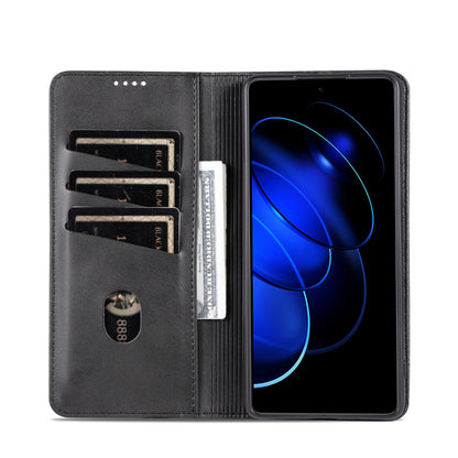 Honor 80 GT Leather Wallet Case with Card Holder & Magnetic Closure