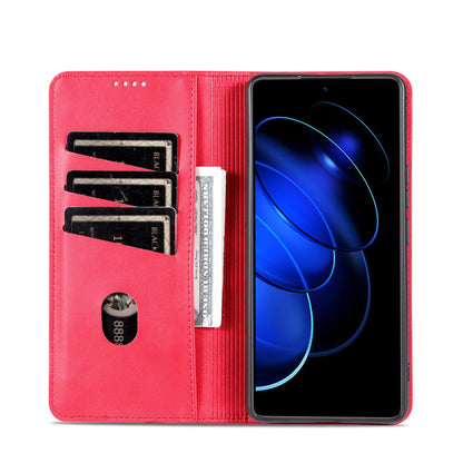 Honor 80 GT Leather Wallet Case with Card Holder & Magnetic Closure