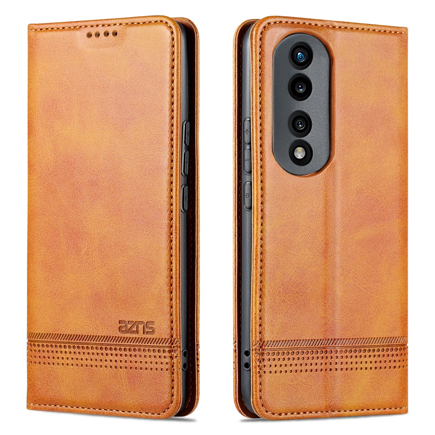 Honor 90 Leather Wallet Case with Card Holder & Magnetic Closure