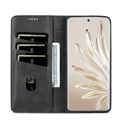 Honor 90 Leather Wallet Case with Card Holder & Magnetic Closure