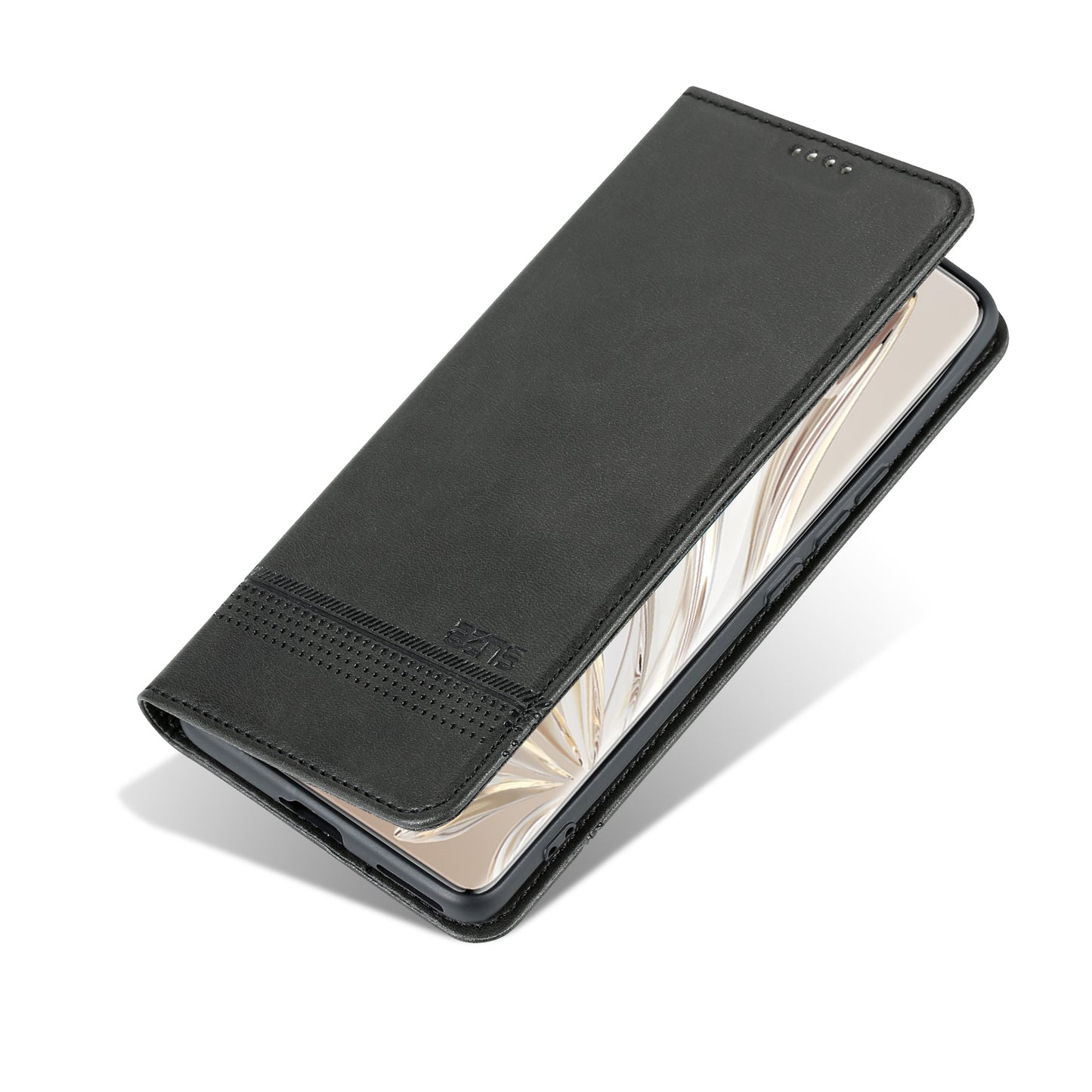 Honor 90 Leather Wallet Case with Card Holder & Magnetic Closure