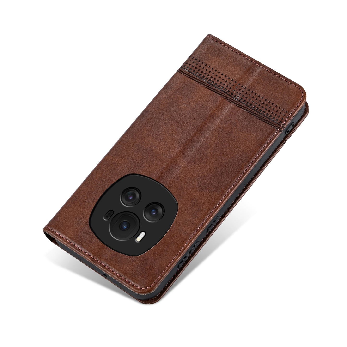 Honor Magic6 Leather Wallet Case with Card Holder & Magnetic Closure