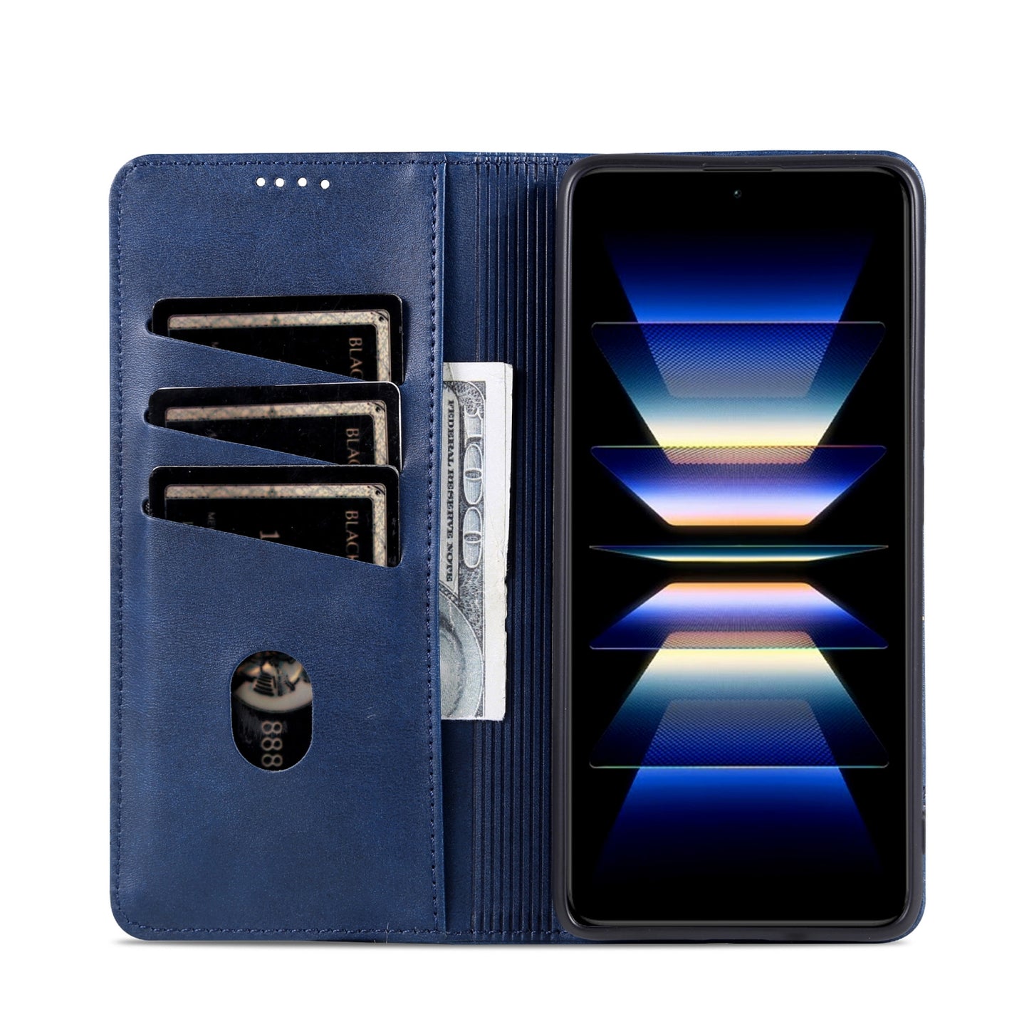 Honor 90 GT Leather Wallet Case with Card Holder & Magnetic Closure