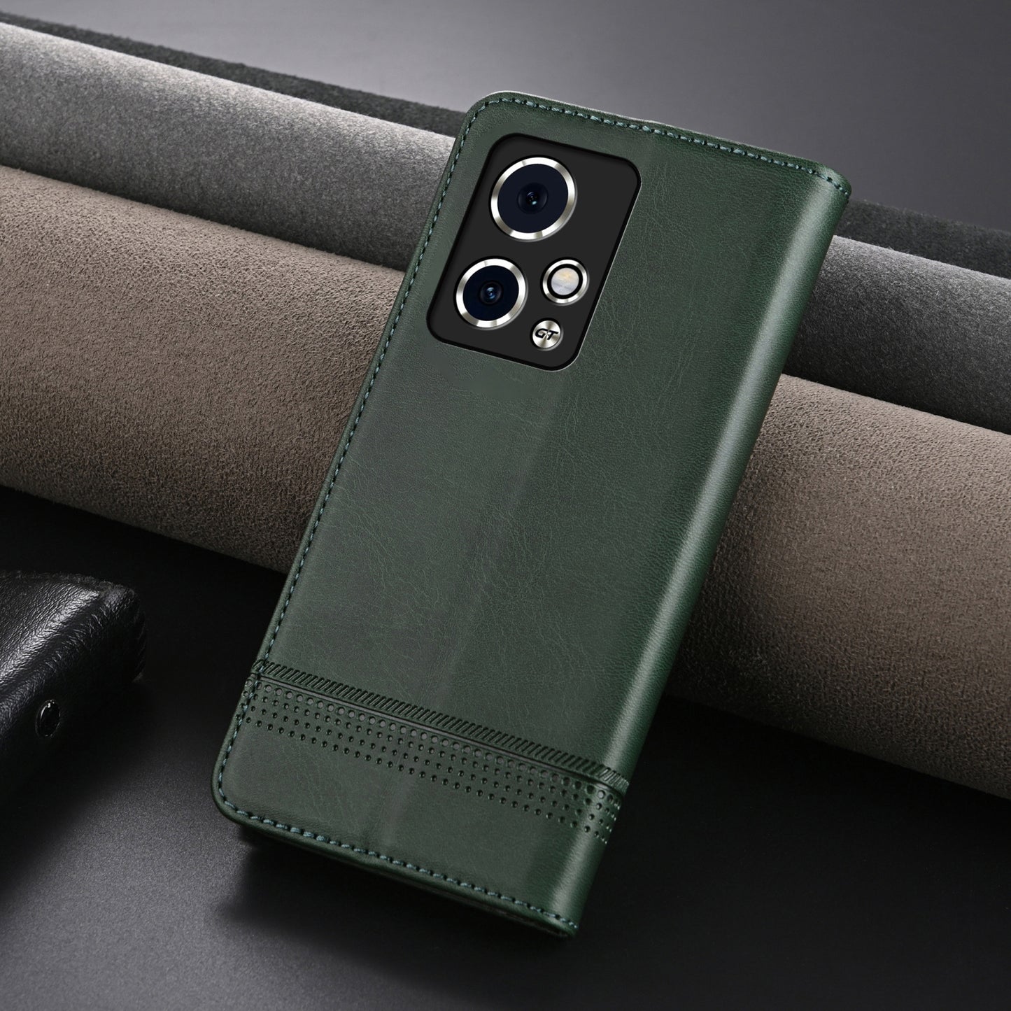 Honor 90 GT Leather Wallet Case with Card Holder & Magnetic Closure