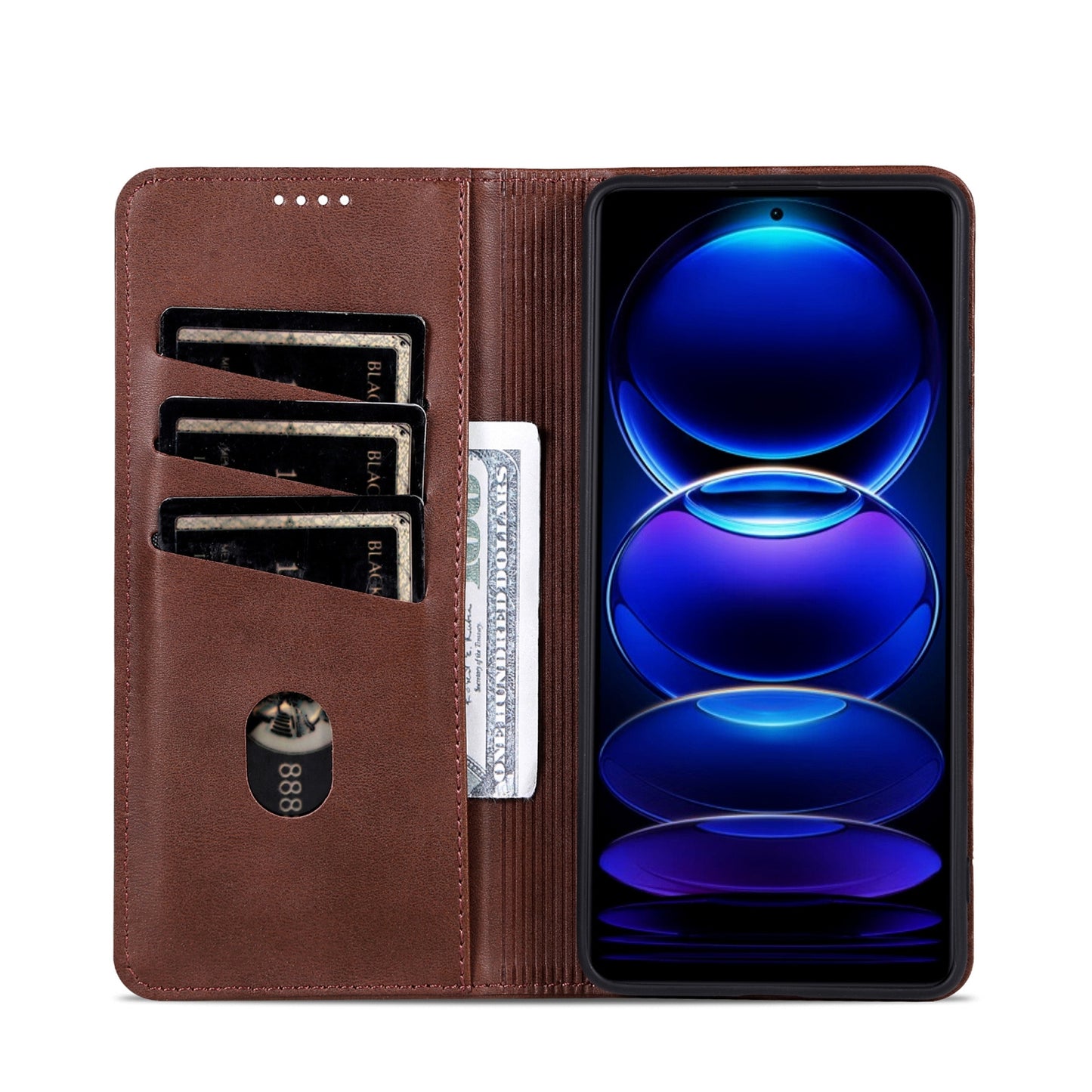 Honor Play 50/Play 50m 5G Leather Wallet Case with Card Holder & Magnetic Closure