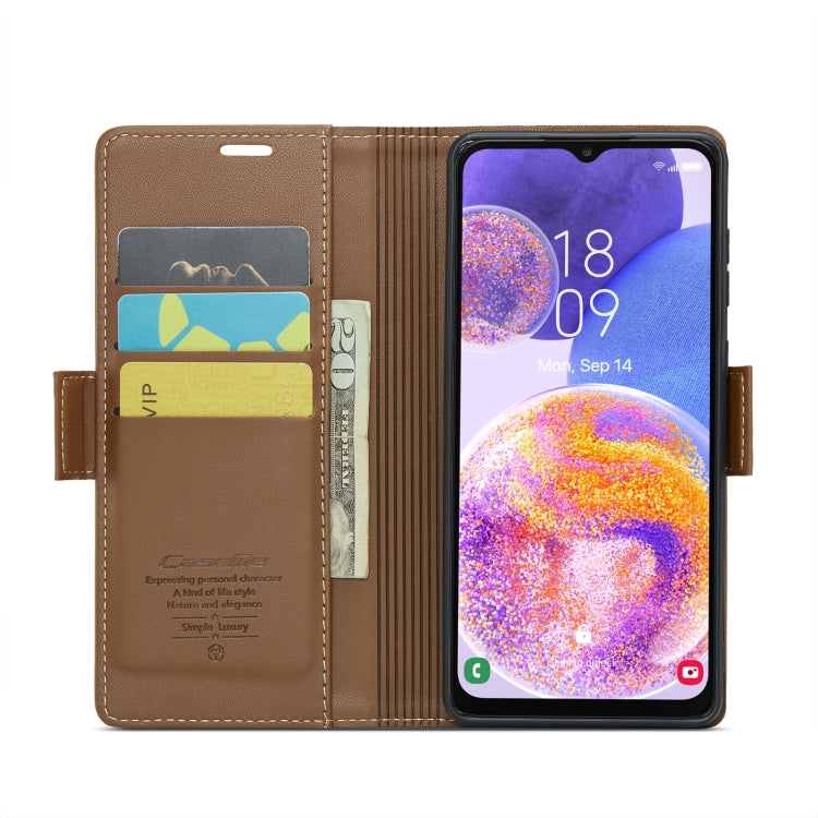 Samsung Galaxy A23 Case - RFID Anti-Theft Leather with Butterfly Buckle & Litchi Texture